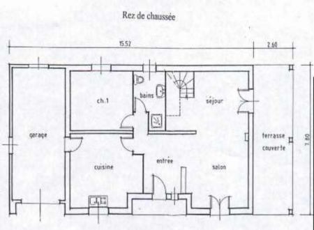 rental house : Ground floor plan